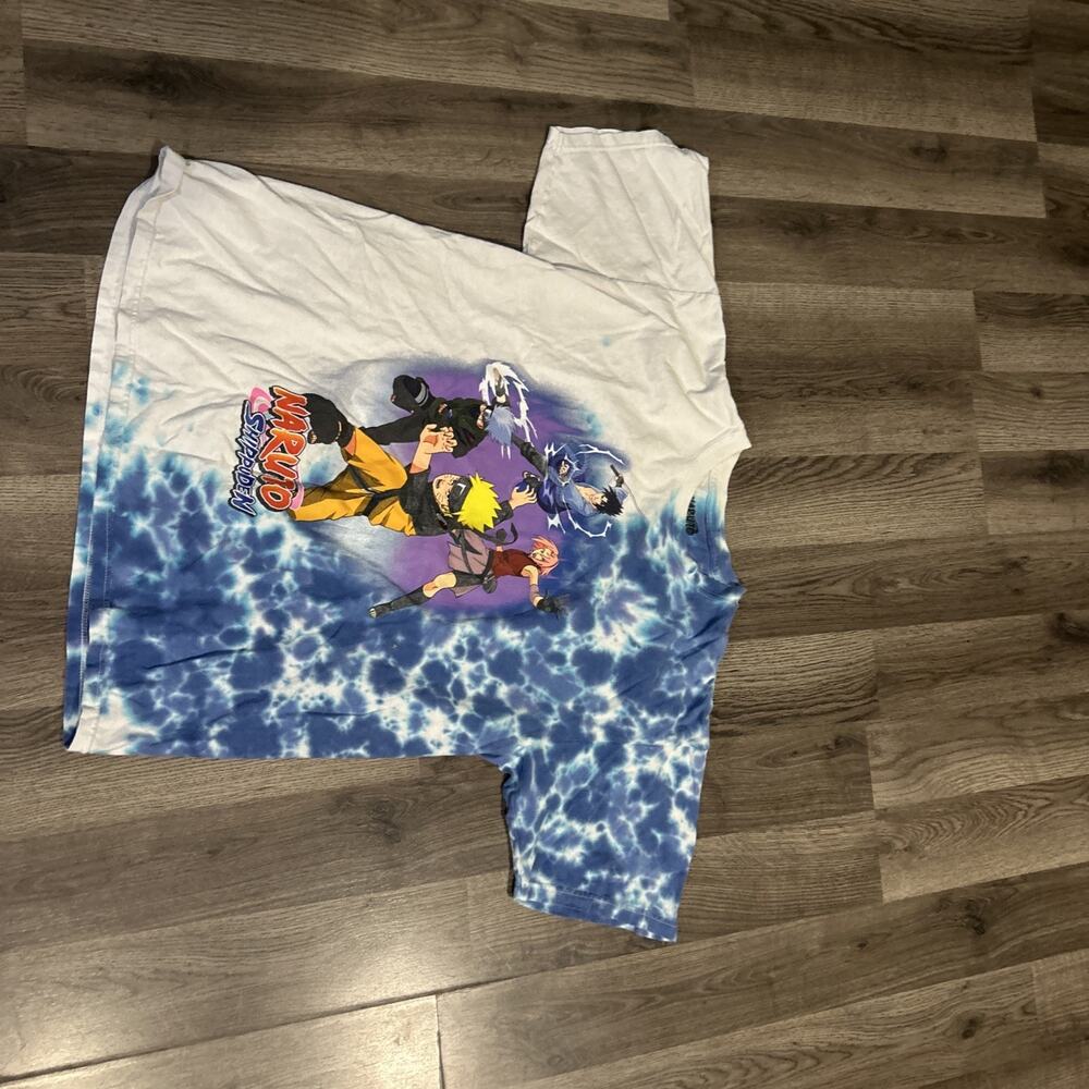 Vintage Men’s XL Naruto Shippuden Tie Die Blue Tshirt XL